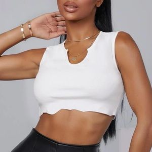 Shein white crop top